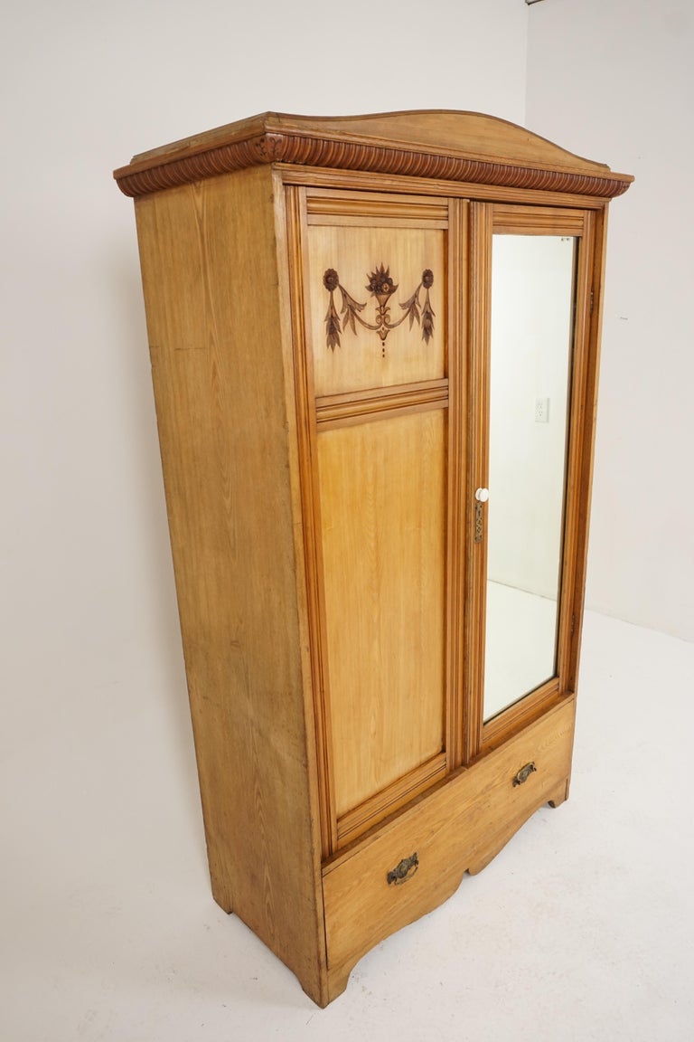 Antique Victorian Ash Armoire, Wardrobe, Closet, Scotland 1880, B2373 ...