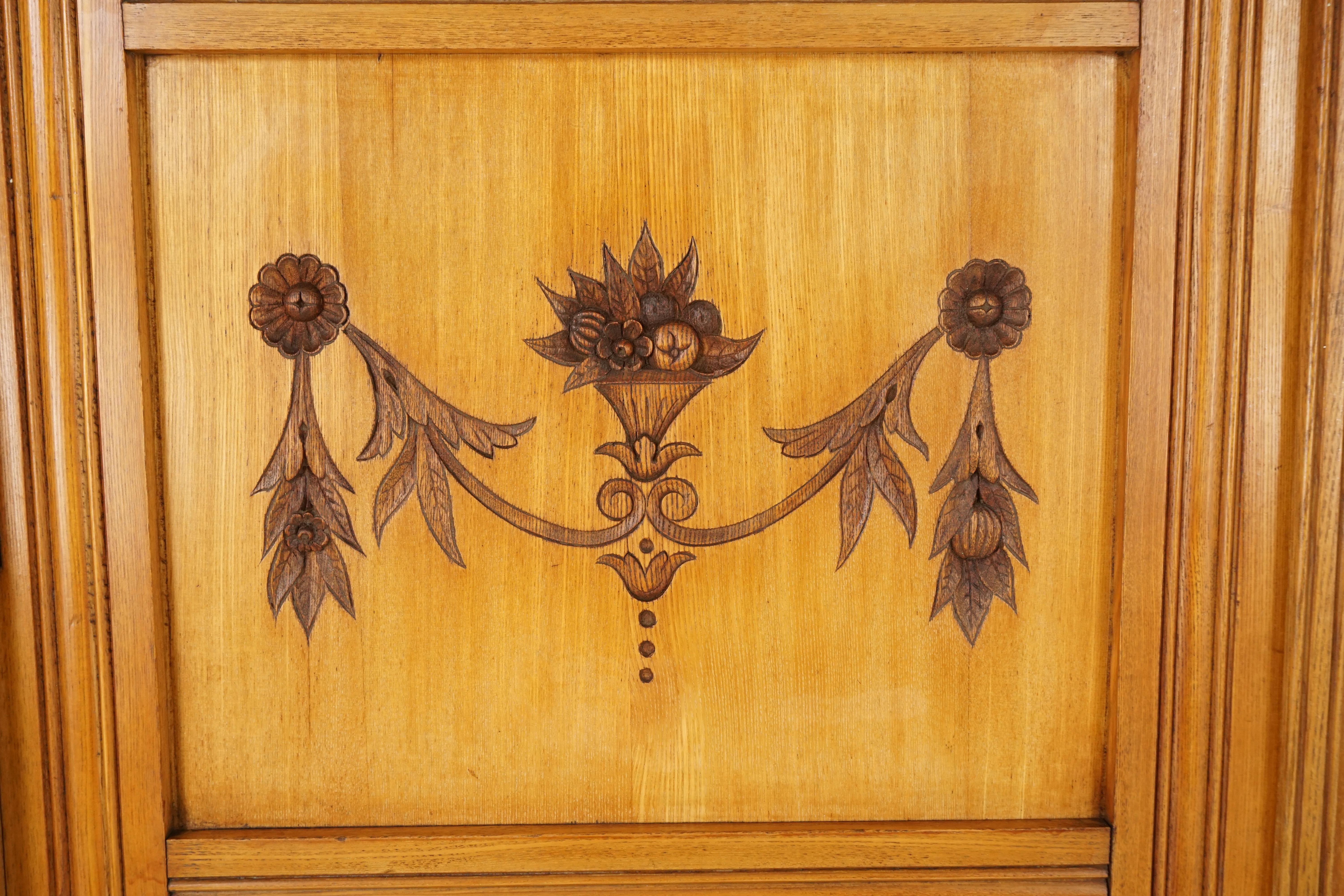 Scottish Antique Victorian Ash Armoire, Wardrobe, Closet, Scotland 1880, B2373