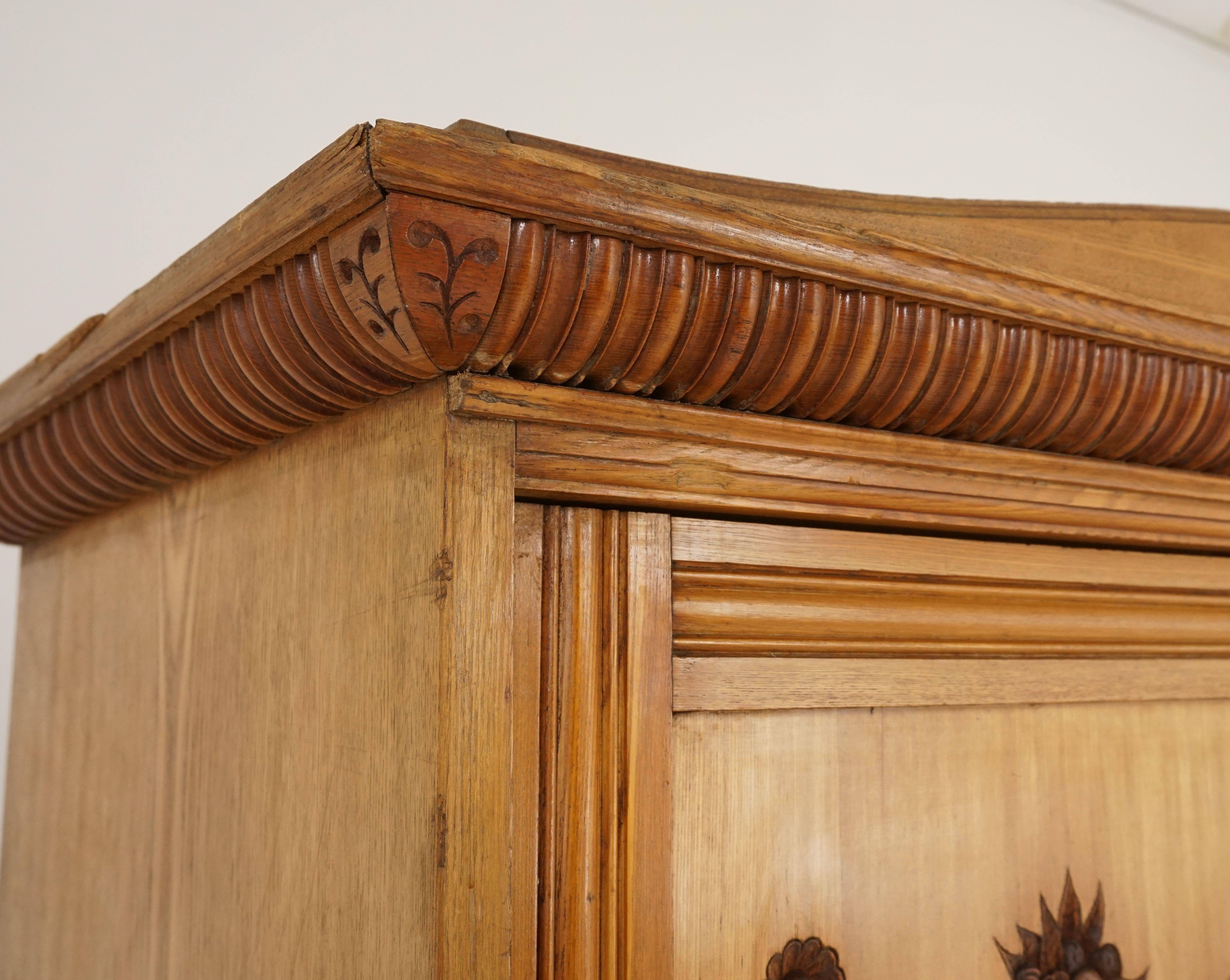 Hand-Crafted Antique Victorian Ash Armoire, Wardrobe, Closet, Scotland 1880, B2373