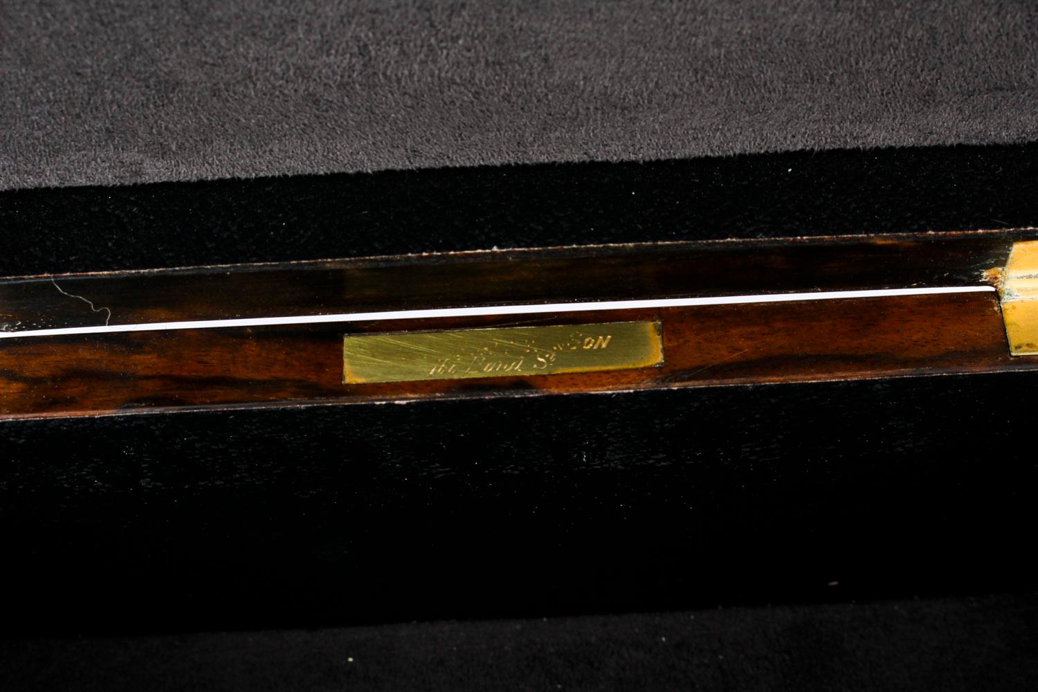 Antique Victorian Aspreys Burr Walnut Casket Jewelry Box, 19th Century 2
