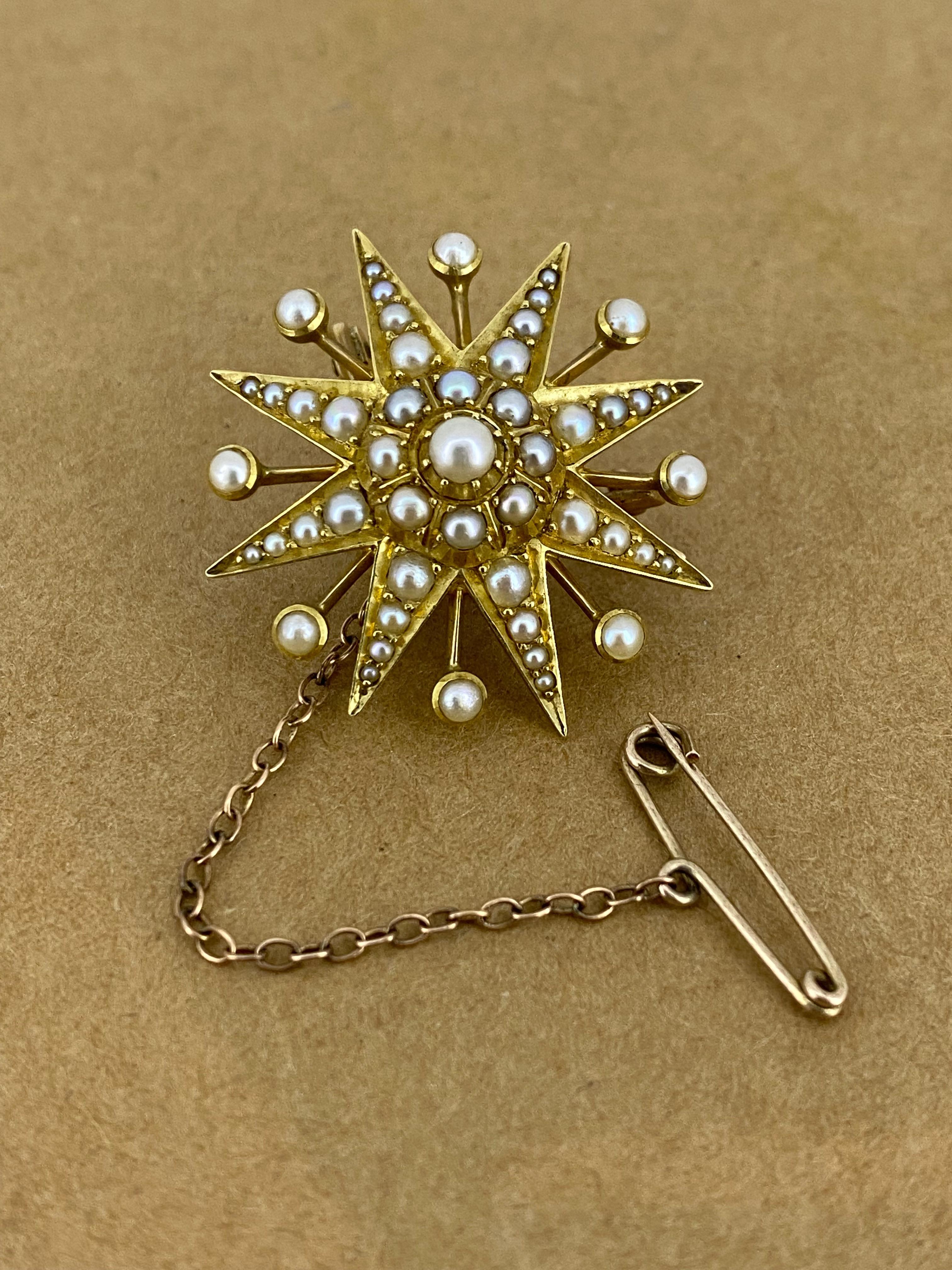 Crafted with refined elegance, 
this intricate brooch is of Australian provenance

It’s antique, dating from Victorian era, 
yet it’s in a beautiful condition 

Lovely Starburst design symbolises
energy, personal growth & transformation 
(into a