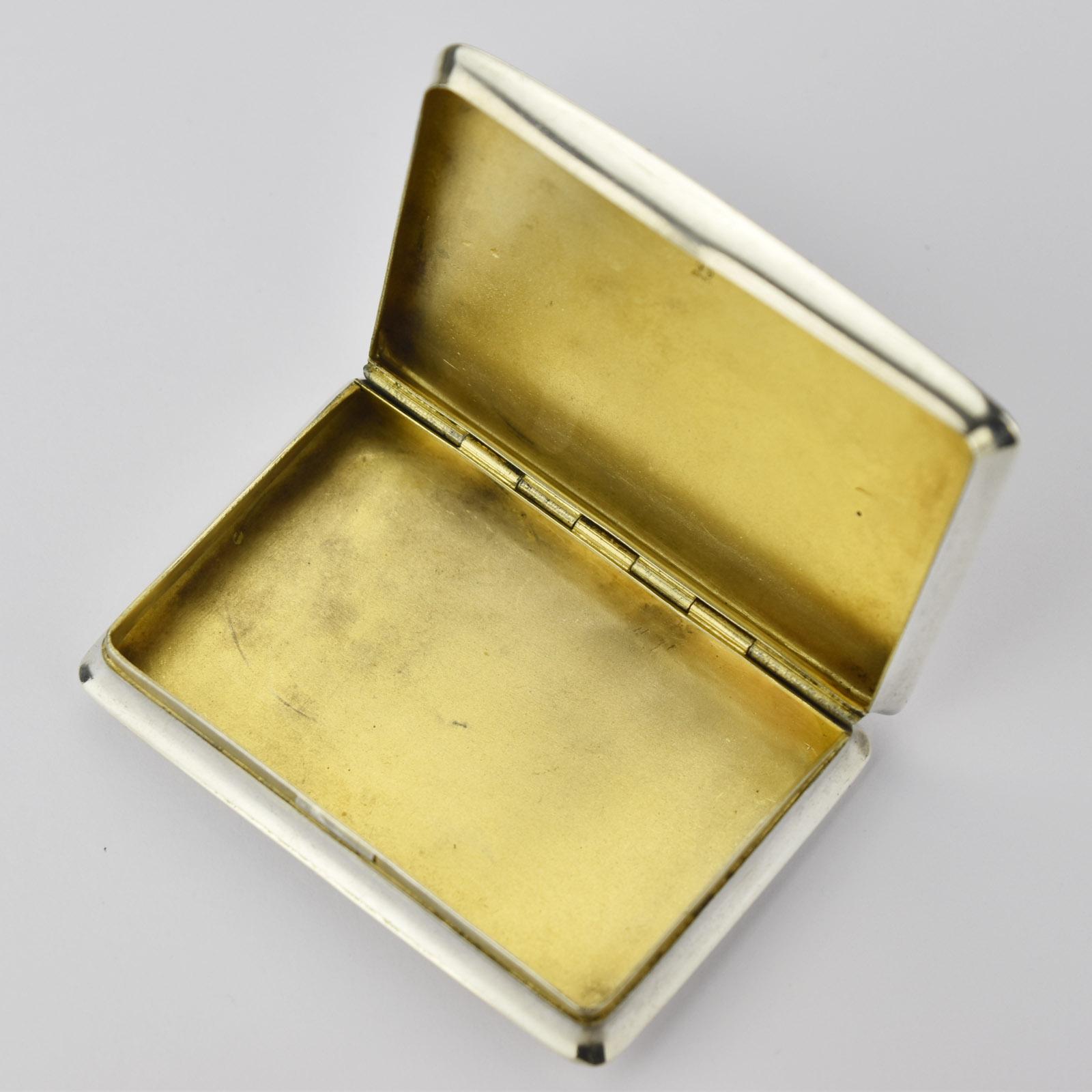 Antiguo Austriaco Victoriano 0.800 Plata y Esmalte Caja para píldoras de rapé Mastín Perro Danés en venta 3