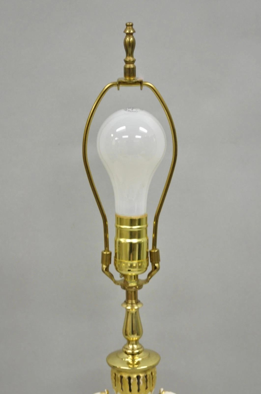 Antique Victorian Austrian Porcelain Pink Gold Gilt Small Boudoir Table Lamp For Sale 6