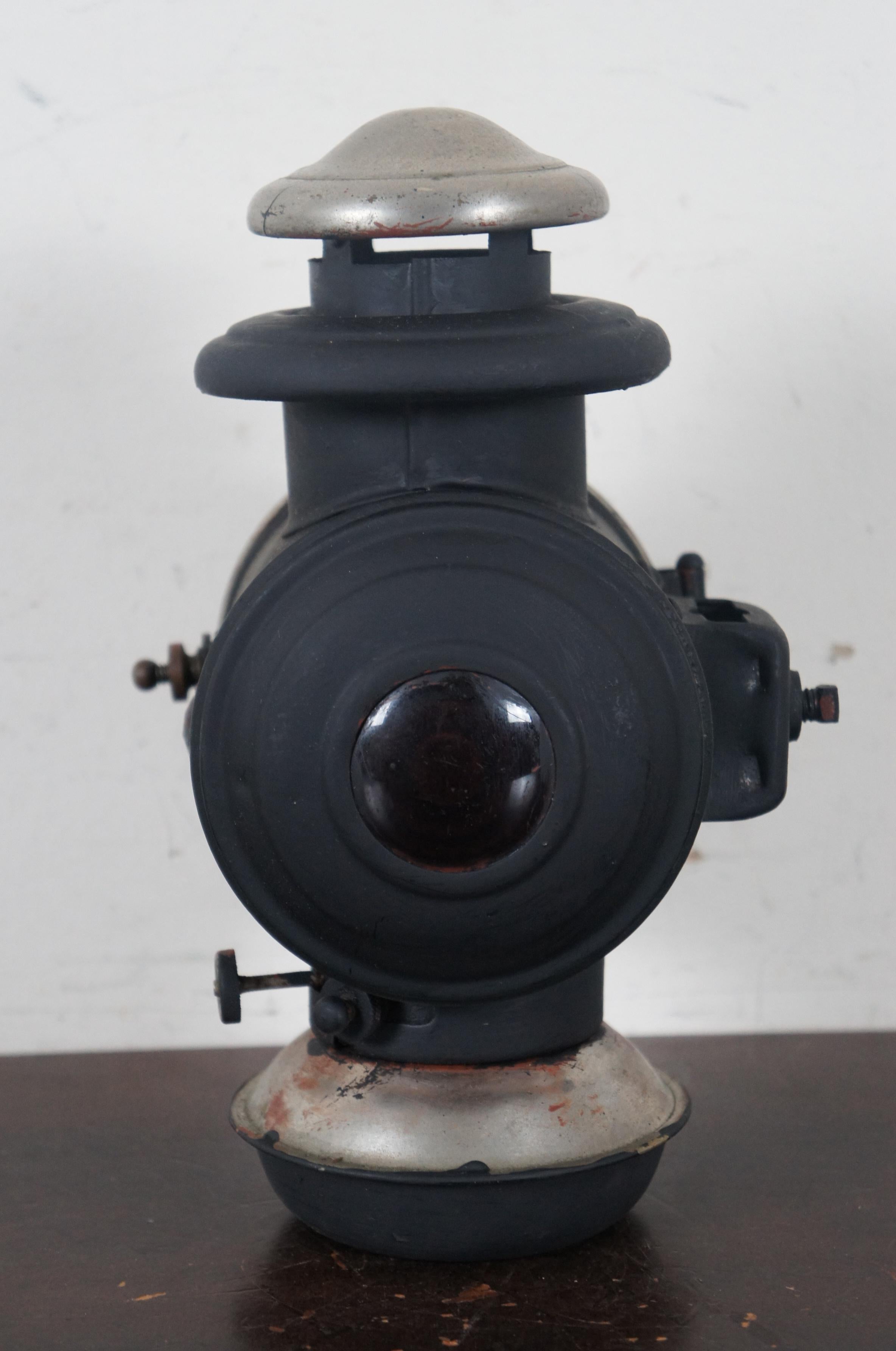 Late Victorian Antique Victorian Automobile Carriage Lantern Model T Headlight Oil Lamp Light