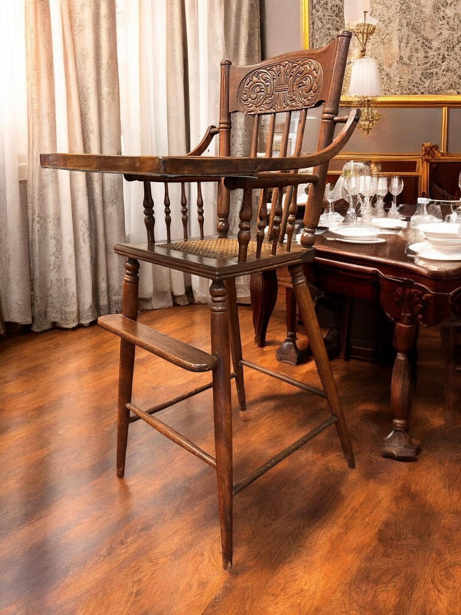 Antique Victorian Baby High Chair For Sale 7
