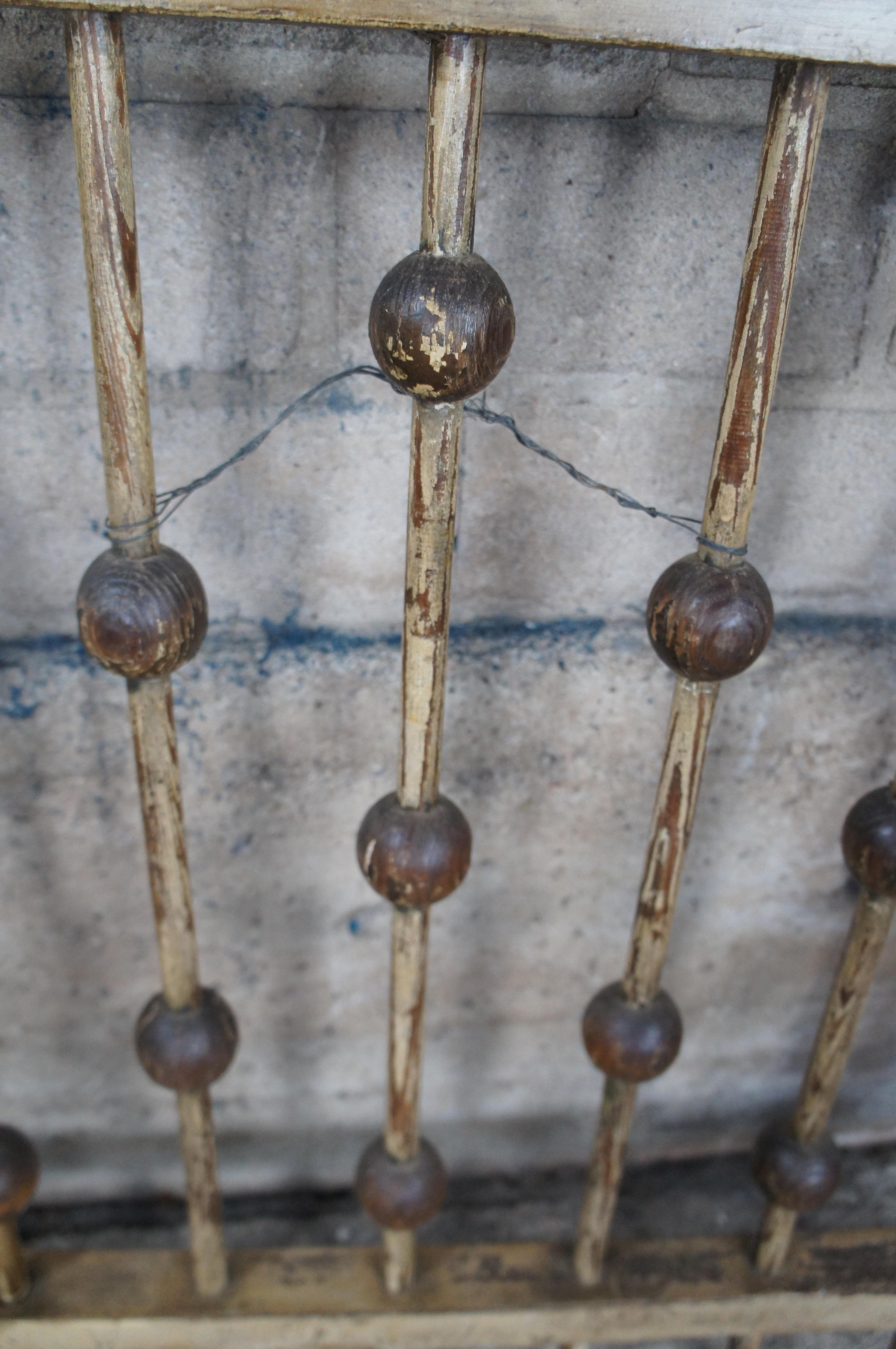 Ferro Antica porta di recinzione vittoriana Ball and Stick Oak di recupero architettonico 32