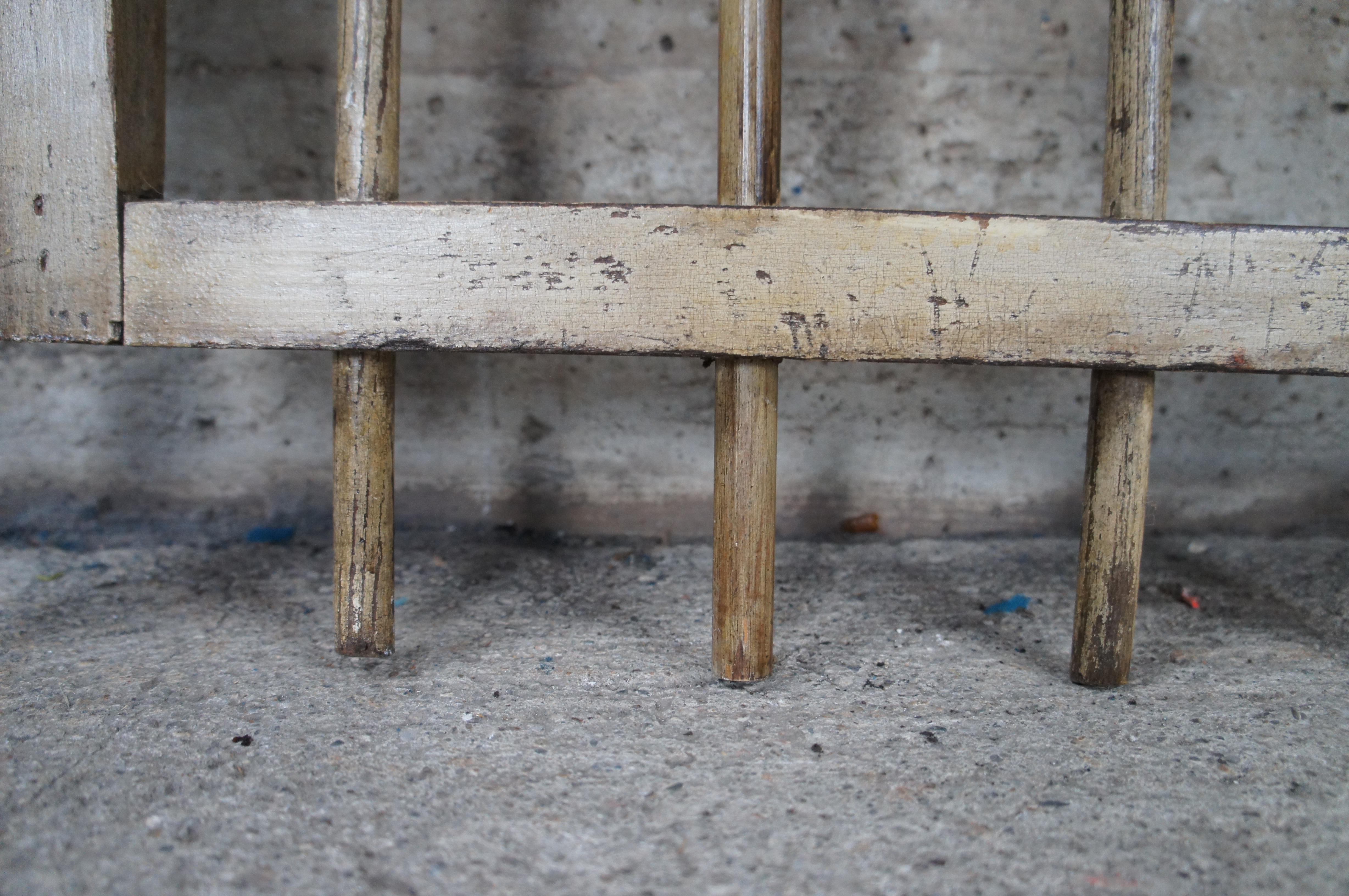 Antica porta di recinzione vittoriana Ball and Stick Oak di recupero architettonico 32