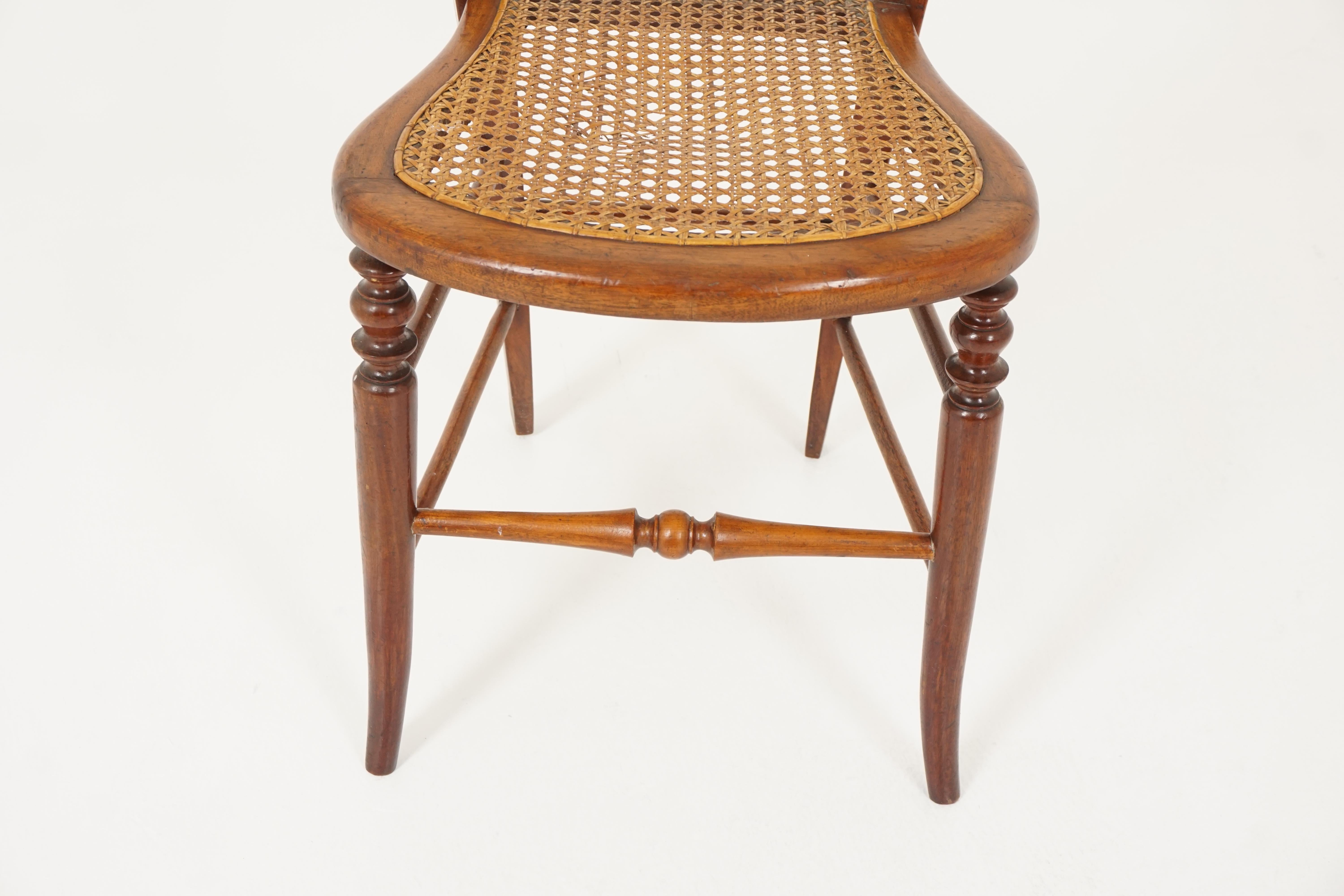 Late 19th Century Antique Victorian Balloon Back Chair, Bedroom Chair, Scotland 1880, B2396A