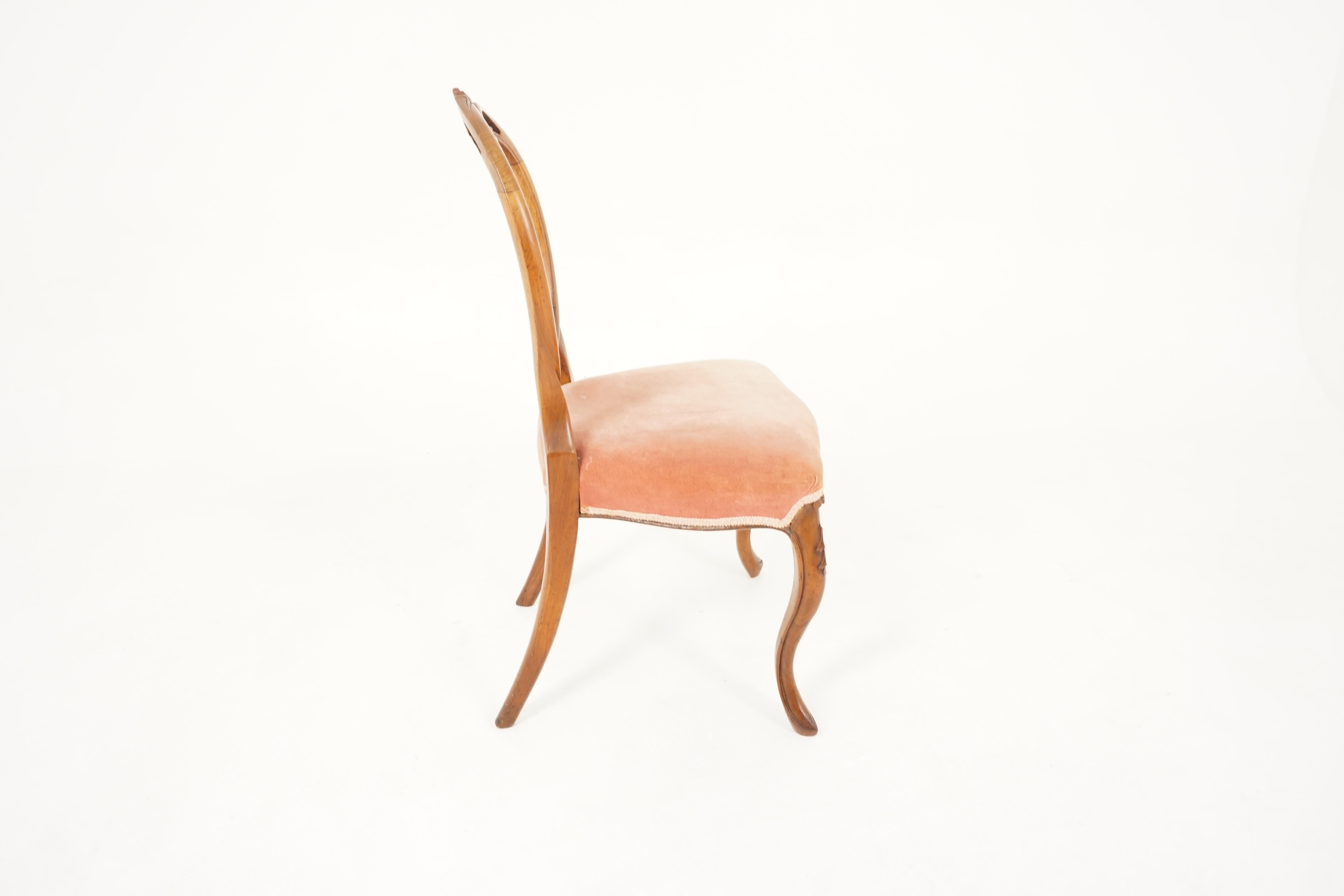 Fin du XIXe siècle Chaises victoriennes anciennes à dossier en forme de ballon, bois de rose, lot de 2, Écosse 1870, B2482