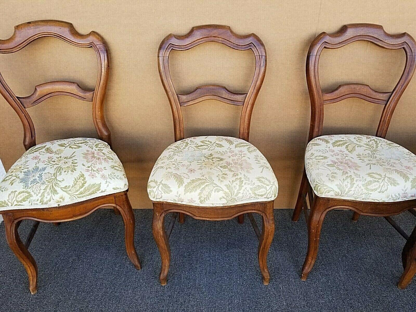 Mahogany Antique Victorian Balloon Back Chairs, Set of 7 For Sale