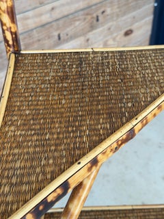 Antique Victorian Bamboo Corner Étagère, English Style, 19th Century