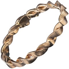 Antique Victorian Bangle 9 Carat Rose Gold circa 1880 Bracelet