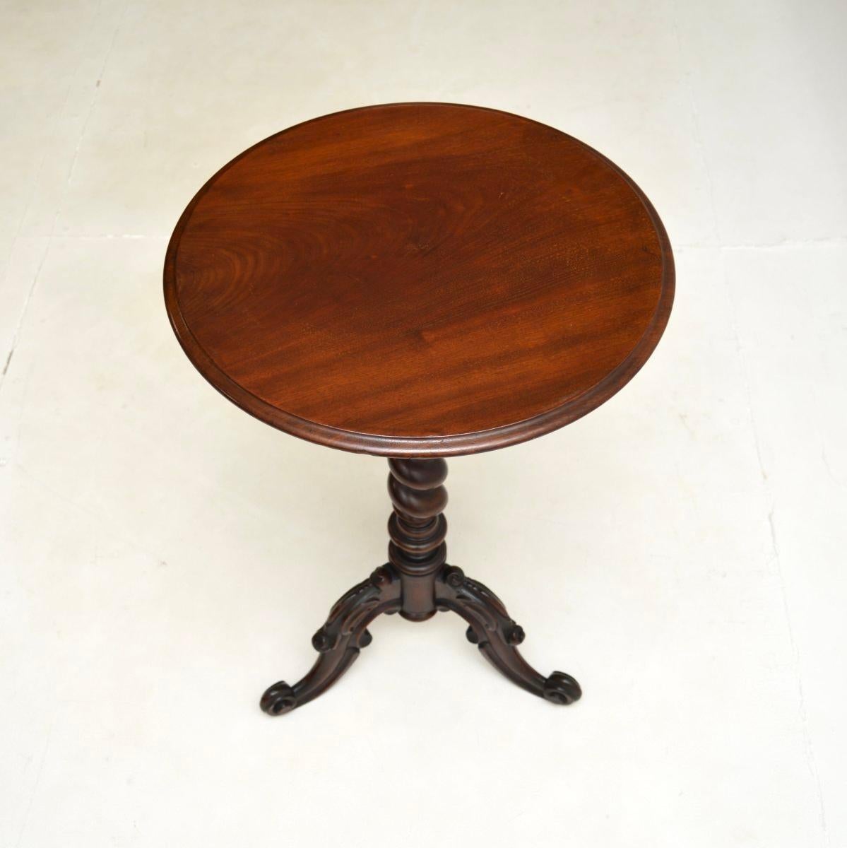High Victorian Antique Victorian Barley Twist Side Table For Sale