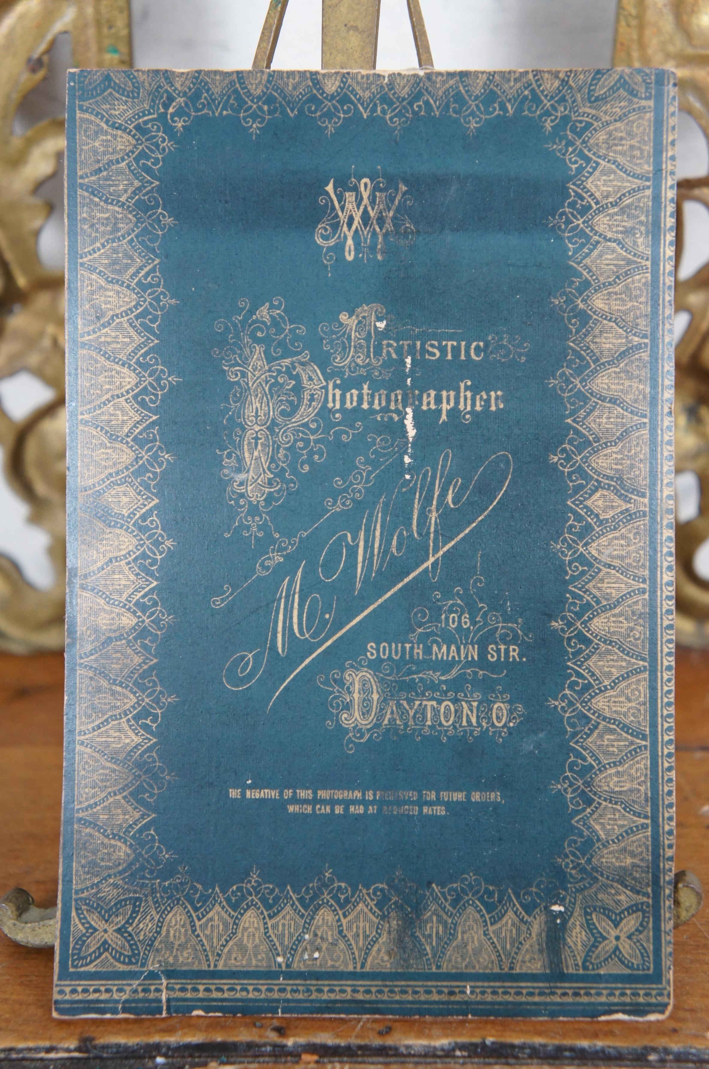 Antiker viktorianischer Barock-Bilderrahmen und Fotografie im Jugendstil aus Messing mit Messing 12