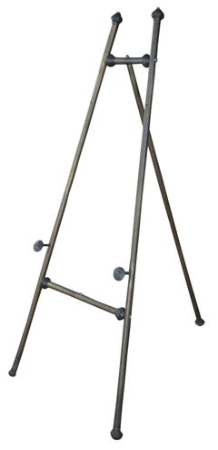 Antique Victorian Baroque Brass Art Painting Floor Display Easel