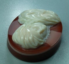 Antique Victorian Beatrice Cenci Hard Stone Cameo