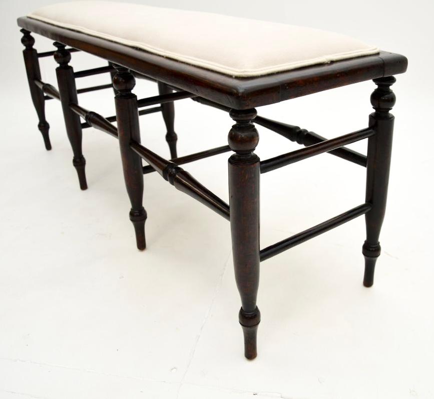 Late 19th Century Antique Victorian Bench / Stool For Sale