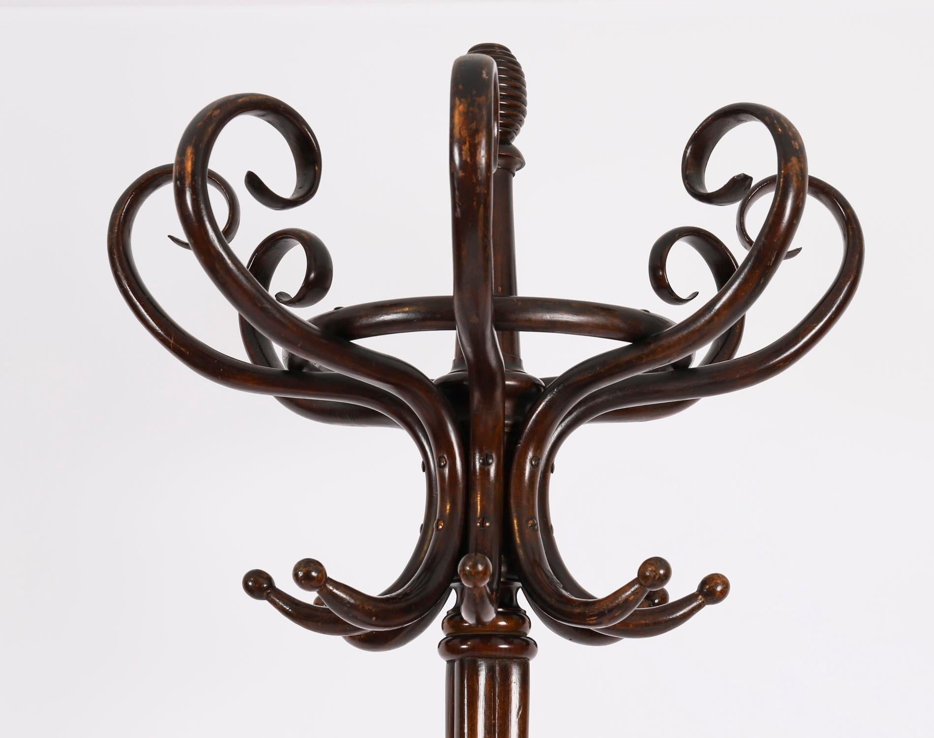 Antiker viktorianischer Regenschirm-Garderobenständer aus Bugholz A. Hall 19. im Angebot 1