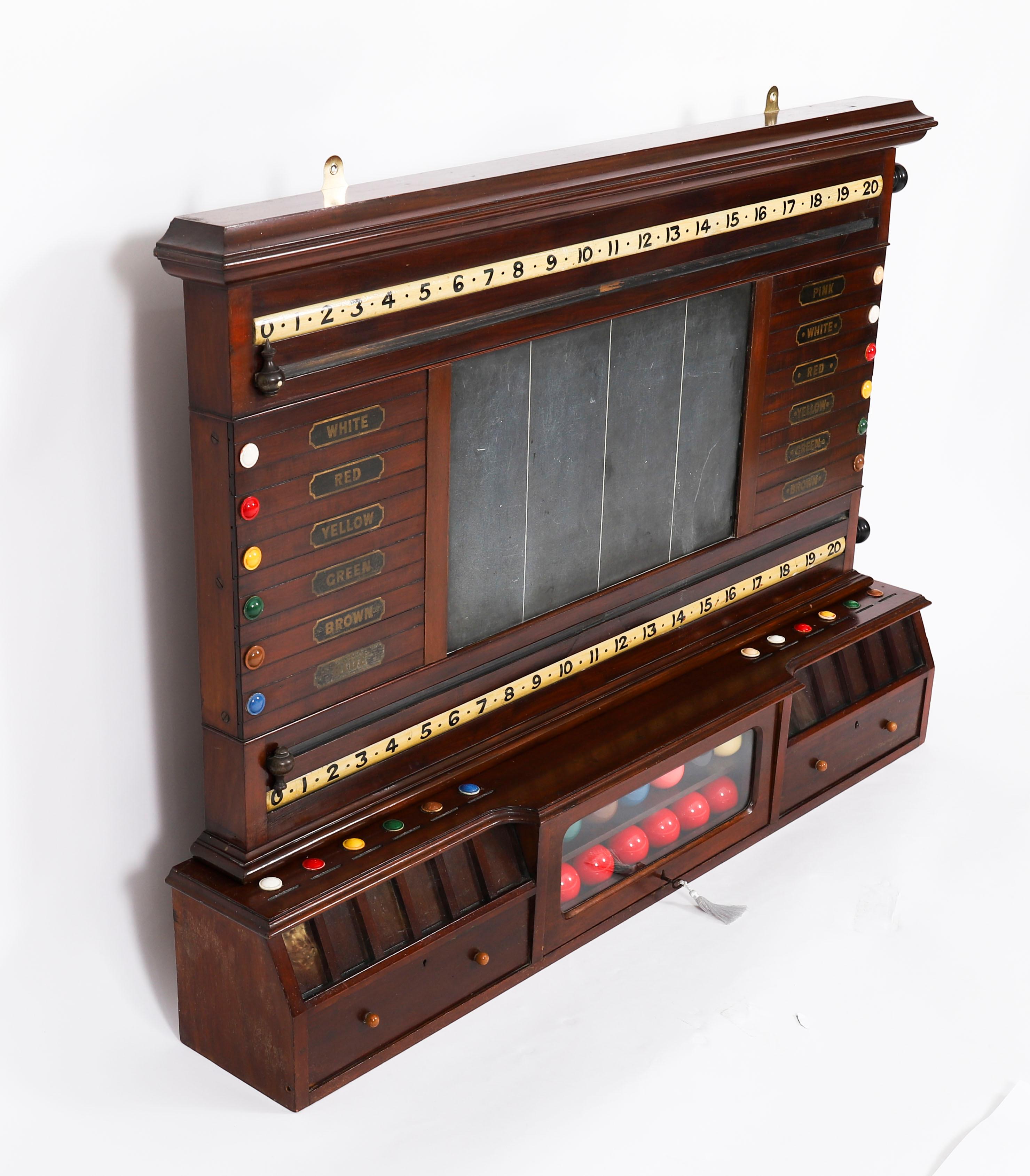 Pin Pool Scoreboard Antique Victorian Billiard Snooker and Life Pool Scoreboard 19th ...