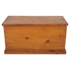 Antique Victorian Blanket Box, Pine Toy Box, Coffee Table, Scotland 1890, B2527