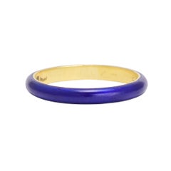 Antique Victorian Blue Enamel Band Ring