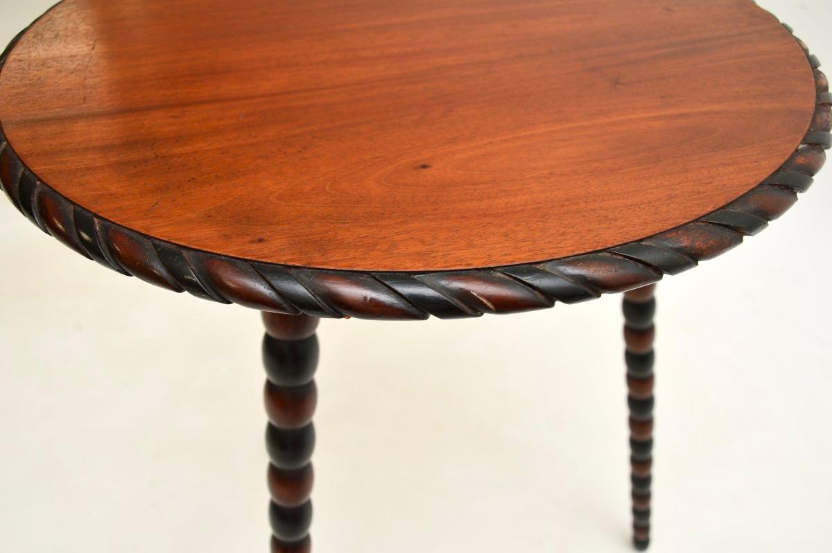 Antique Victorian Bobbin Leg Side Table In Good Condition In London, GB