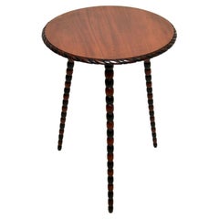 Antique Victorian Bobbin Leg Side Table