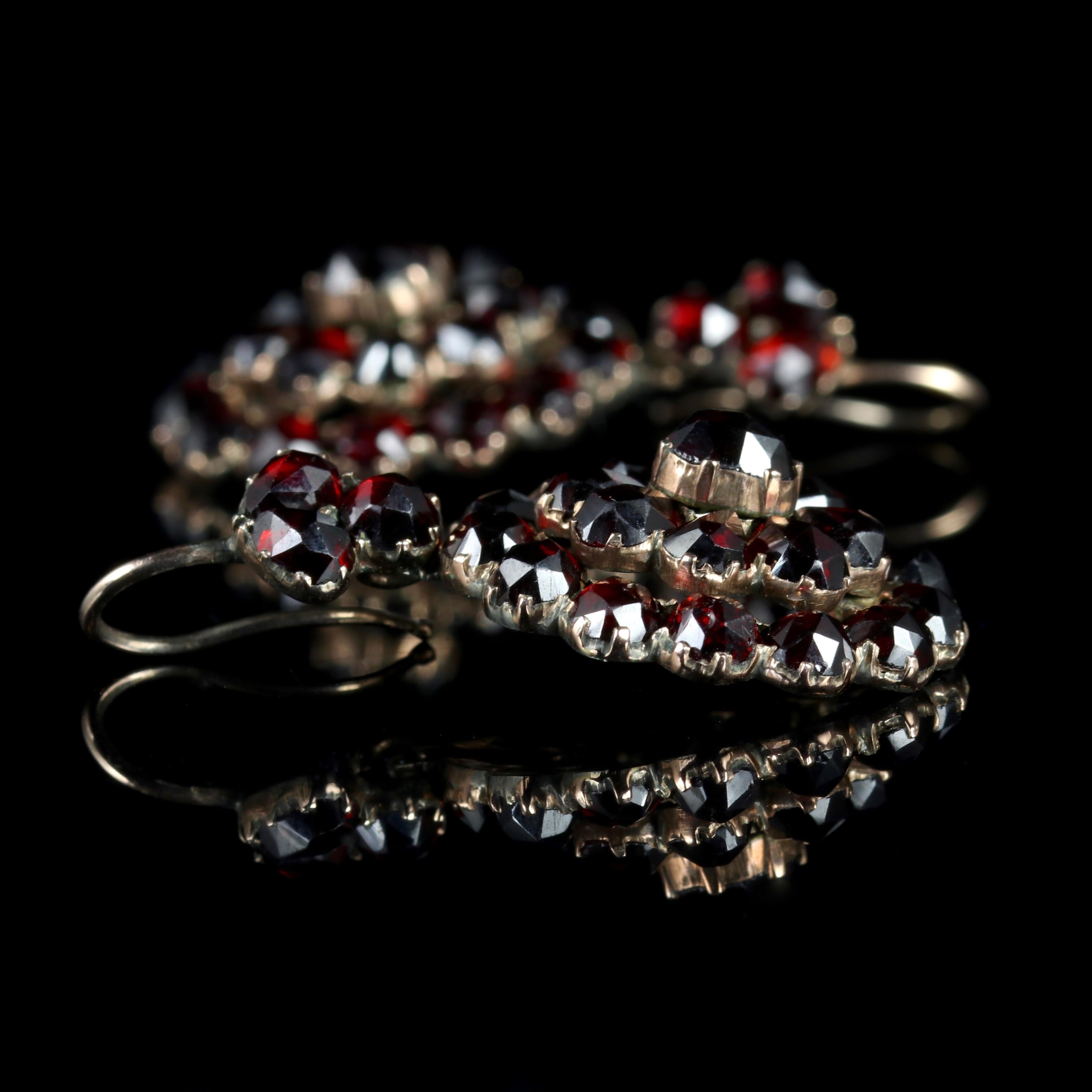 victorian garnet earrings