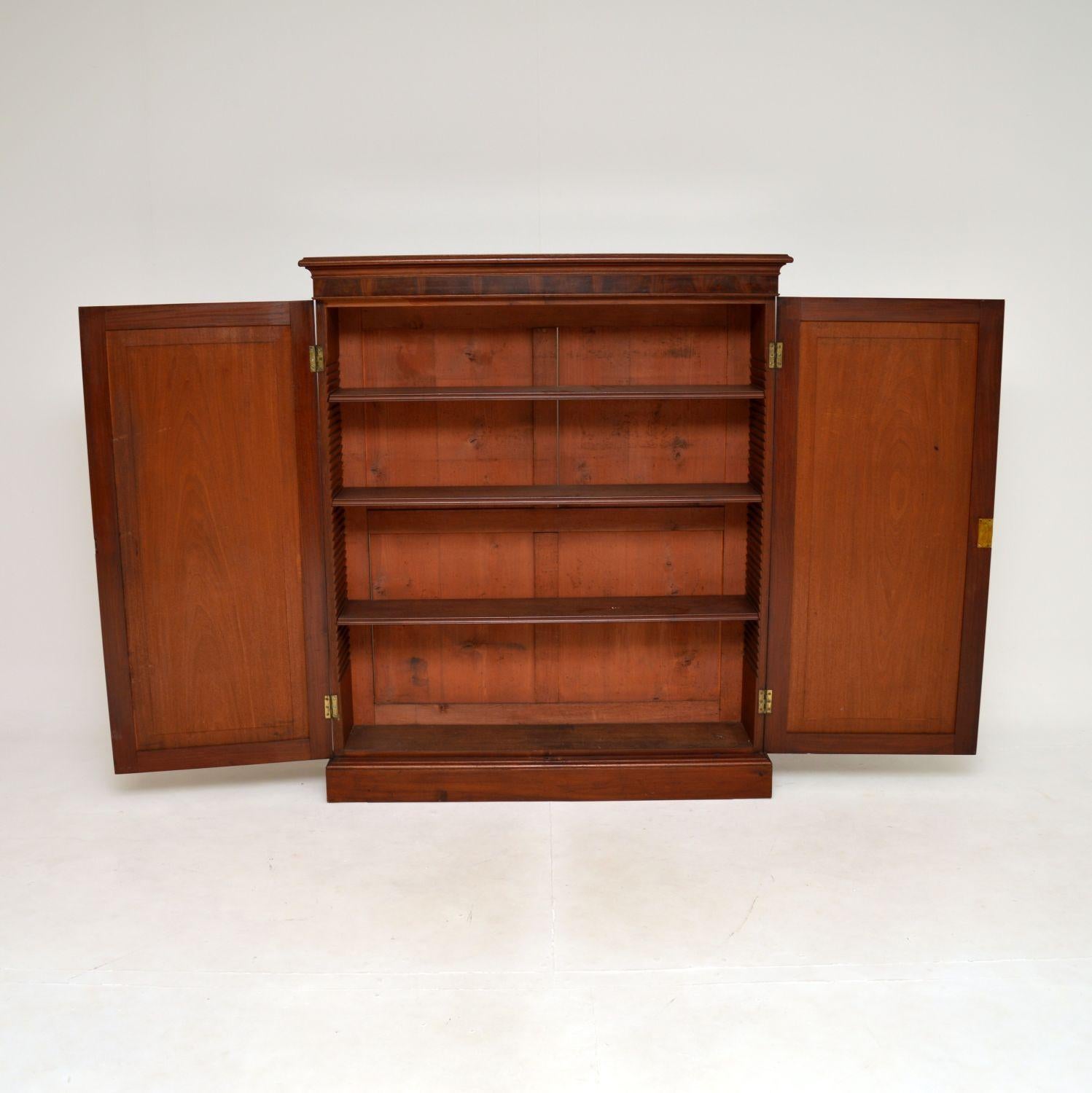 Early Victorian Antique Victorian Bookcase Cabinet For Sale