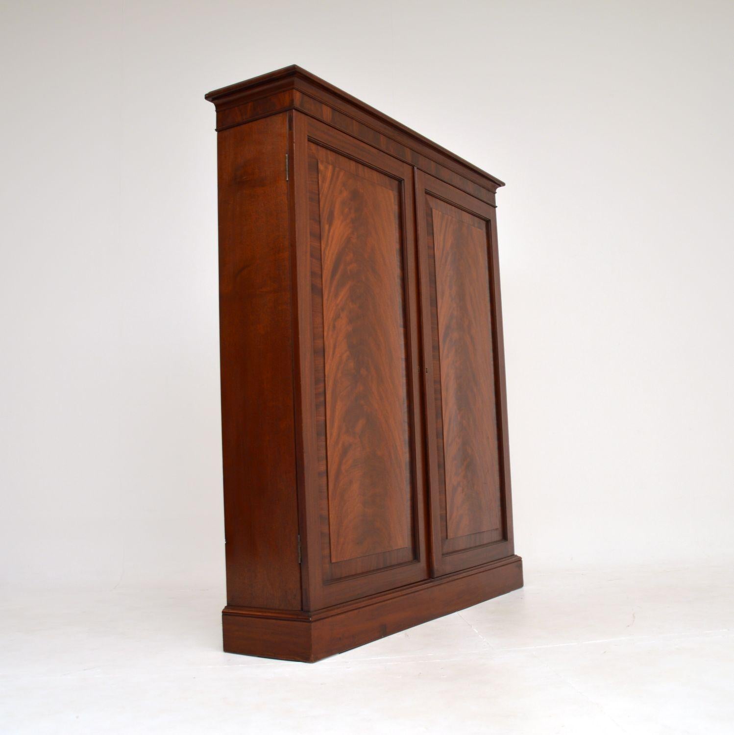 British Antique Victorian Bookcase Cabinet For Sale