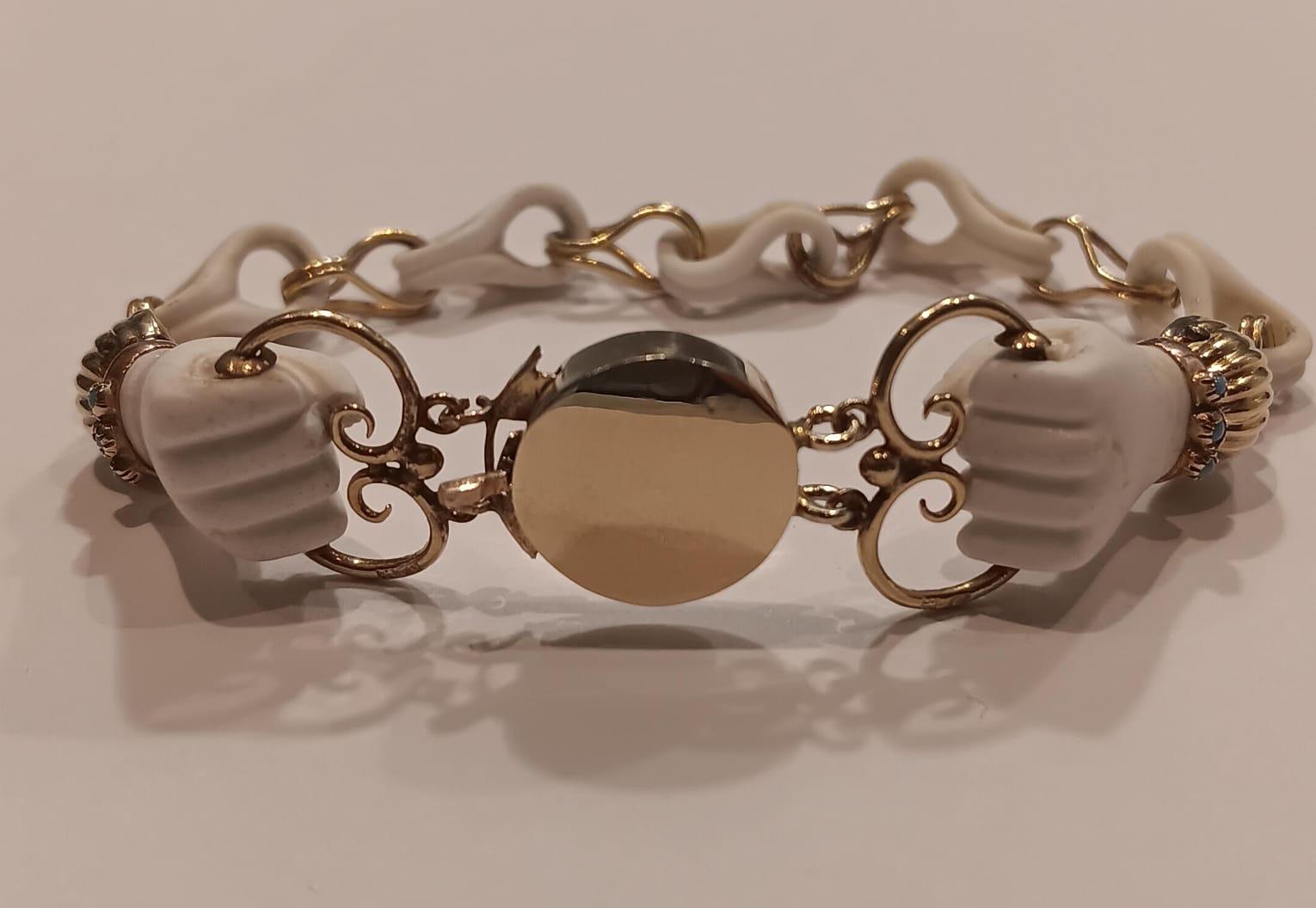 The Victorian white coral bracelet is a striking piece of antique jewelry, epitomizing the elegance and artistry of the 19th century. This exquisite bracelet features meticulously carved white coral beads, each radiating a soft, luminescent glow