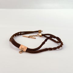 Antique Victorian Braided Hair Pocket Watch Chain or Cord