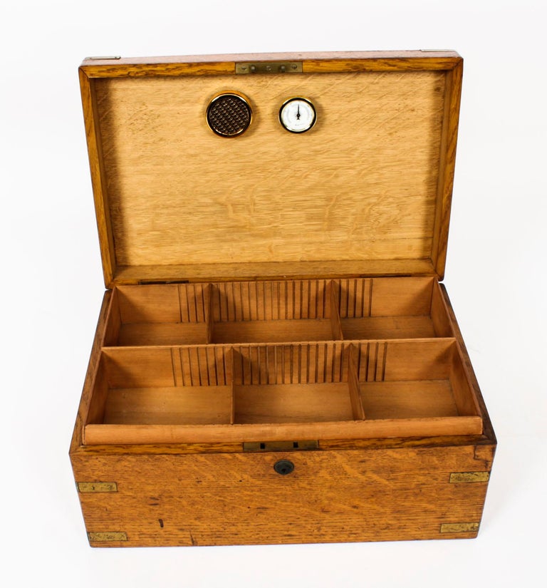 tobacco humidor antique Antique Victorian Brass Bound Oak Cigar Humidor 19th Century For Sale at  1stDibs
