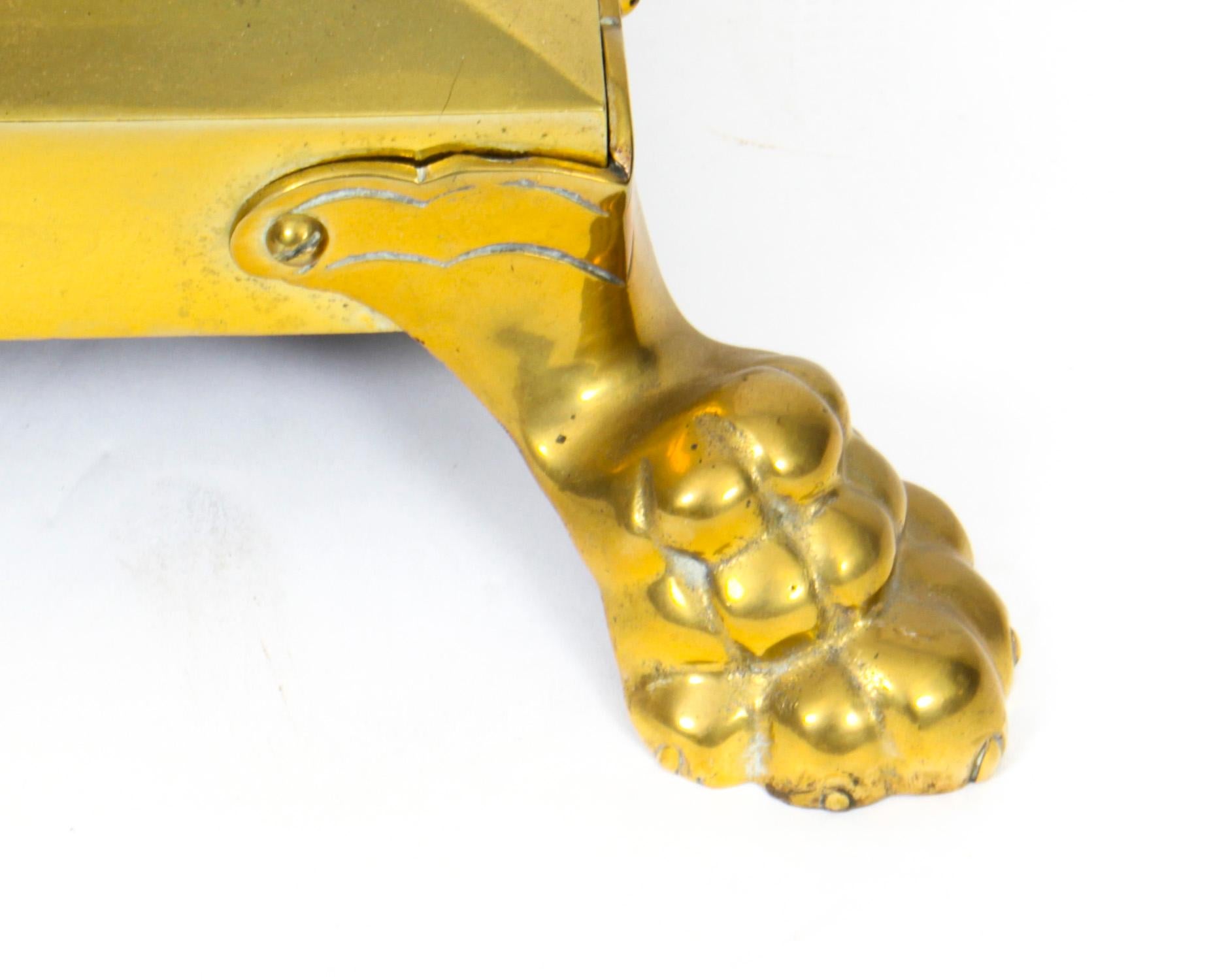 Antique Victorian Brass Corinthian Column Adjustable Standard Lamp 19th C 2