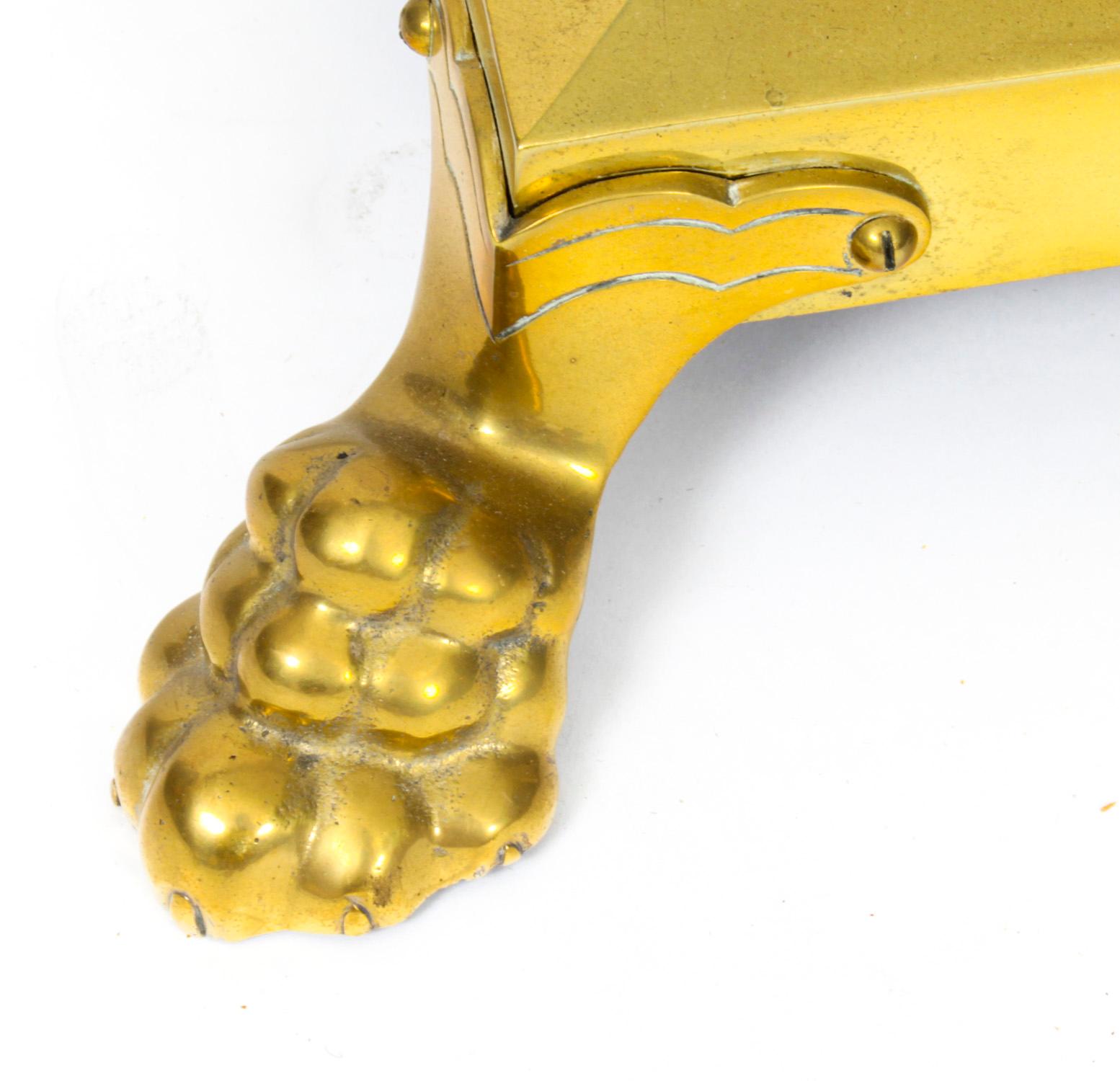 Antique Victorian Brass Corinthian Column Adjustable Standard Lamp 19th C 3