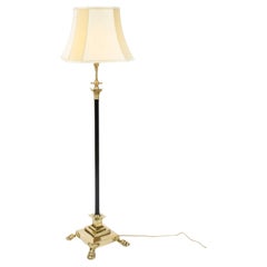 Antique Victorian Brass Corinthian Column Standard Lamp Late 19th Century
