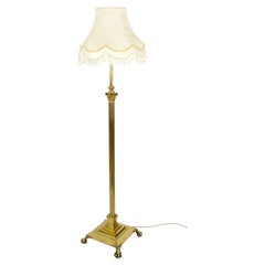 Antique Victorian Brass Corinthian Column Telescopic Standard Lamp 19th C