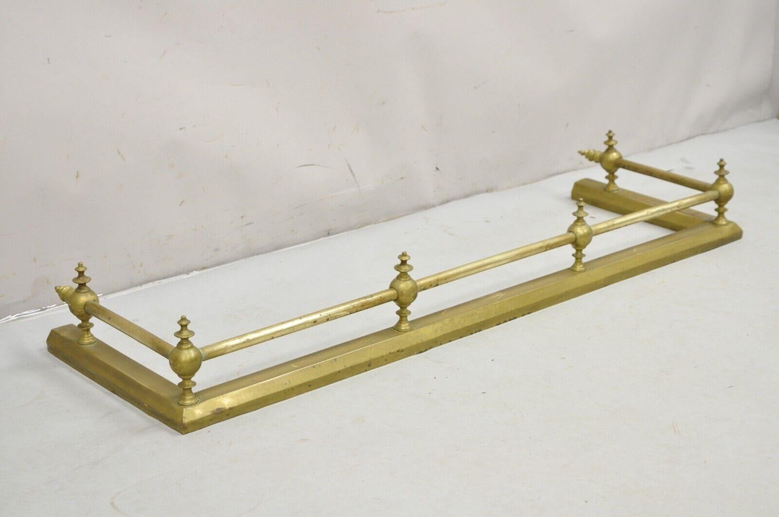 Antique Victorian Brass Finial and Cast Iron 47.5