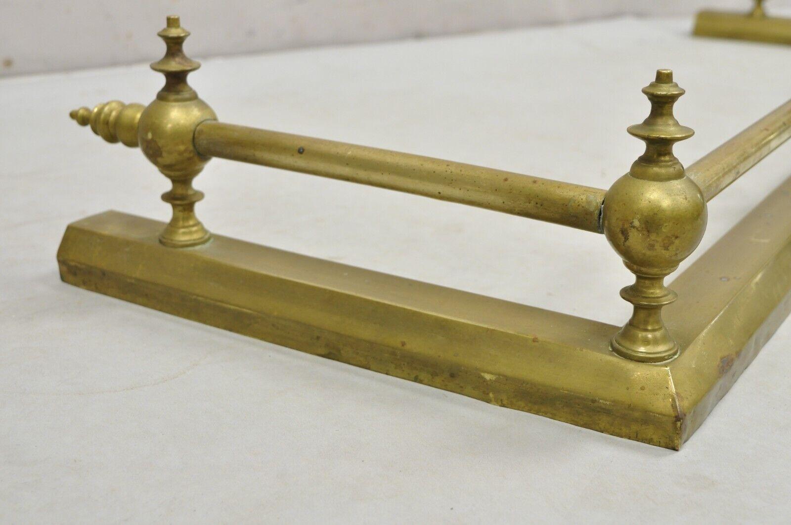 Antique Victorian Brass Finial and Cast Iron 48