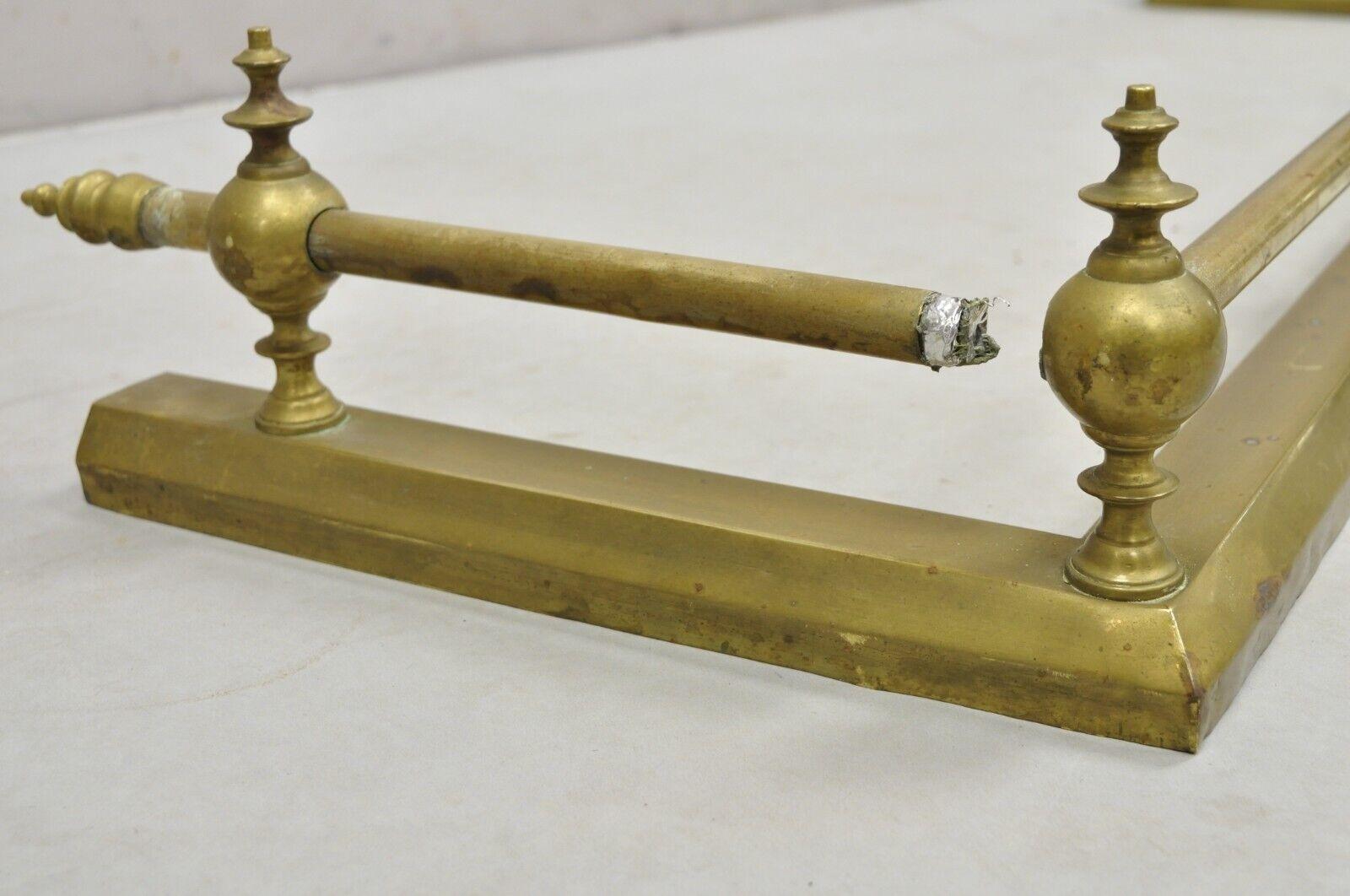 Antique Victorian Brass Finial and Cast Iron 48