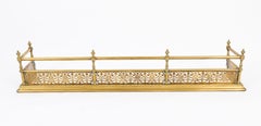Antique Victorian Brass Fireplace Fender/ Guard 19th Century