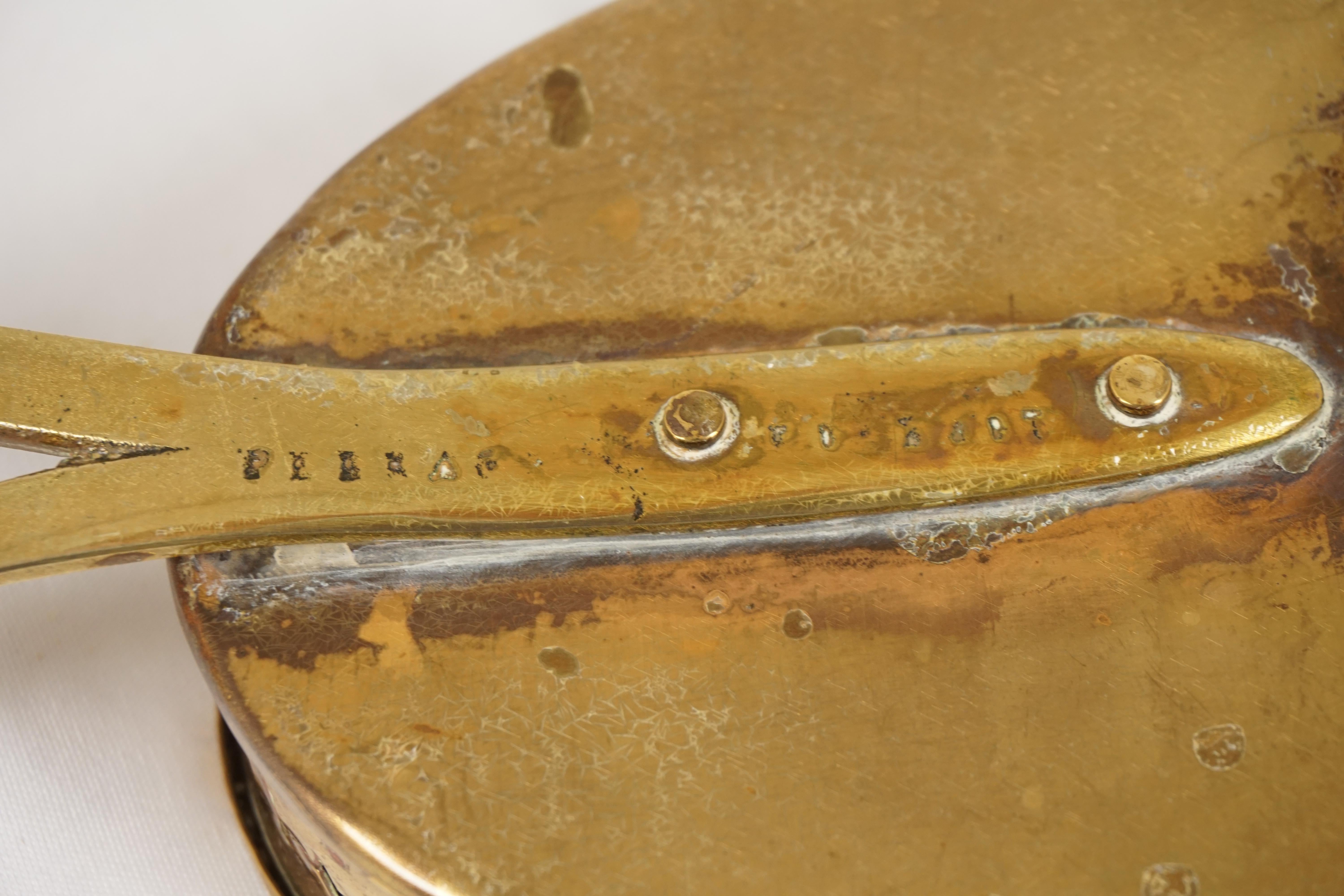 Late 19th Century Antique Victorian Brass Oval Chestnut Roaster, Scotland, 1880, B2466BY