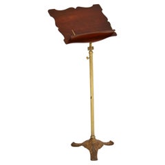 Antique Victorian Brass Reading or Music Stand