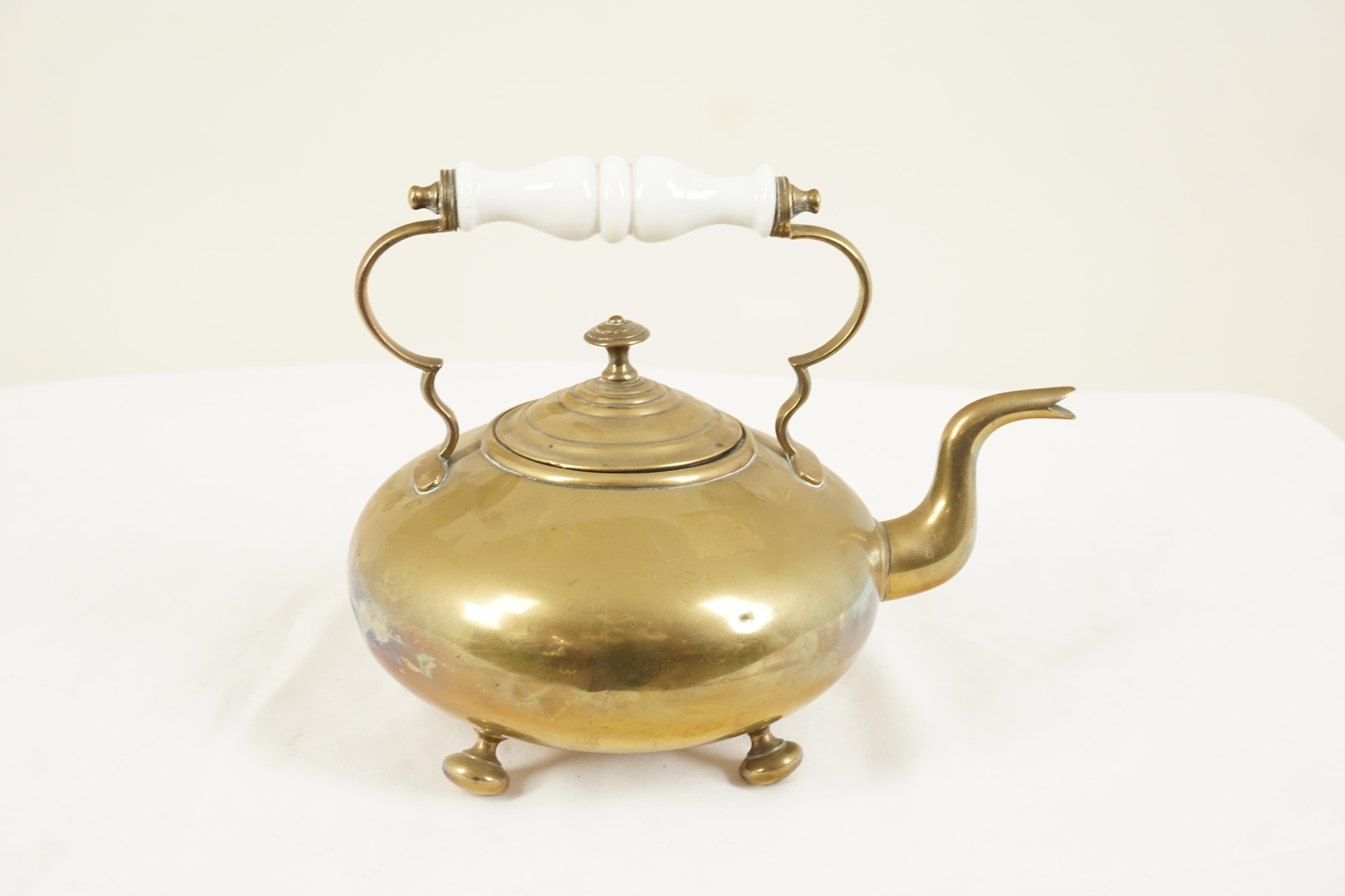 vintage glass tea kettle