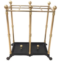 Antiker viktorianischer Umbrella Stand aus Messing