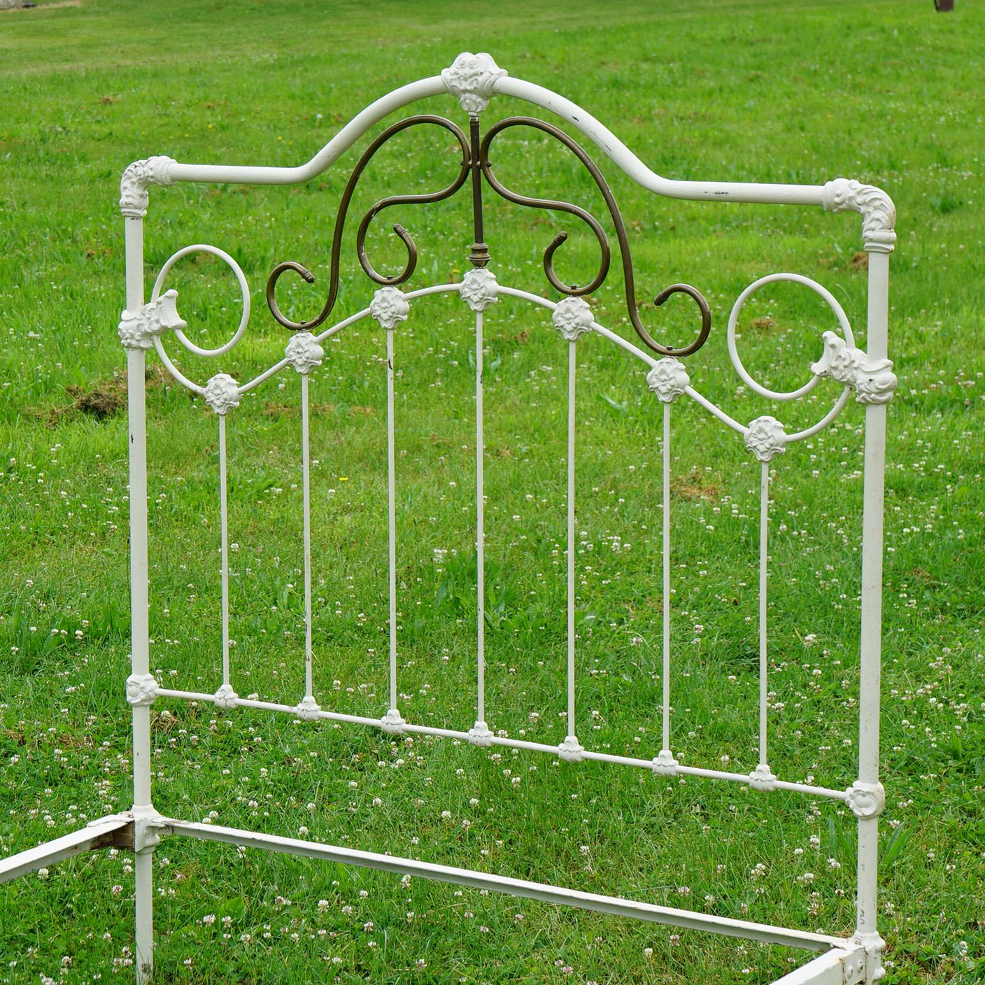 brass full bed frame
