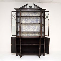 Antique Victorian Breakfront Bookcase