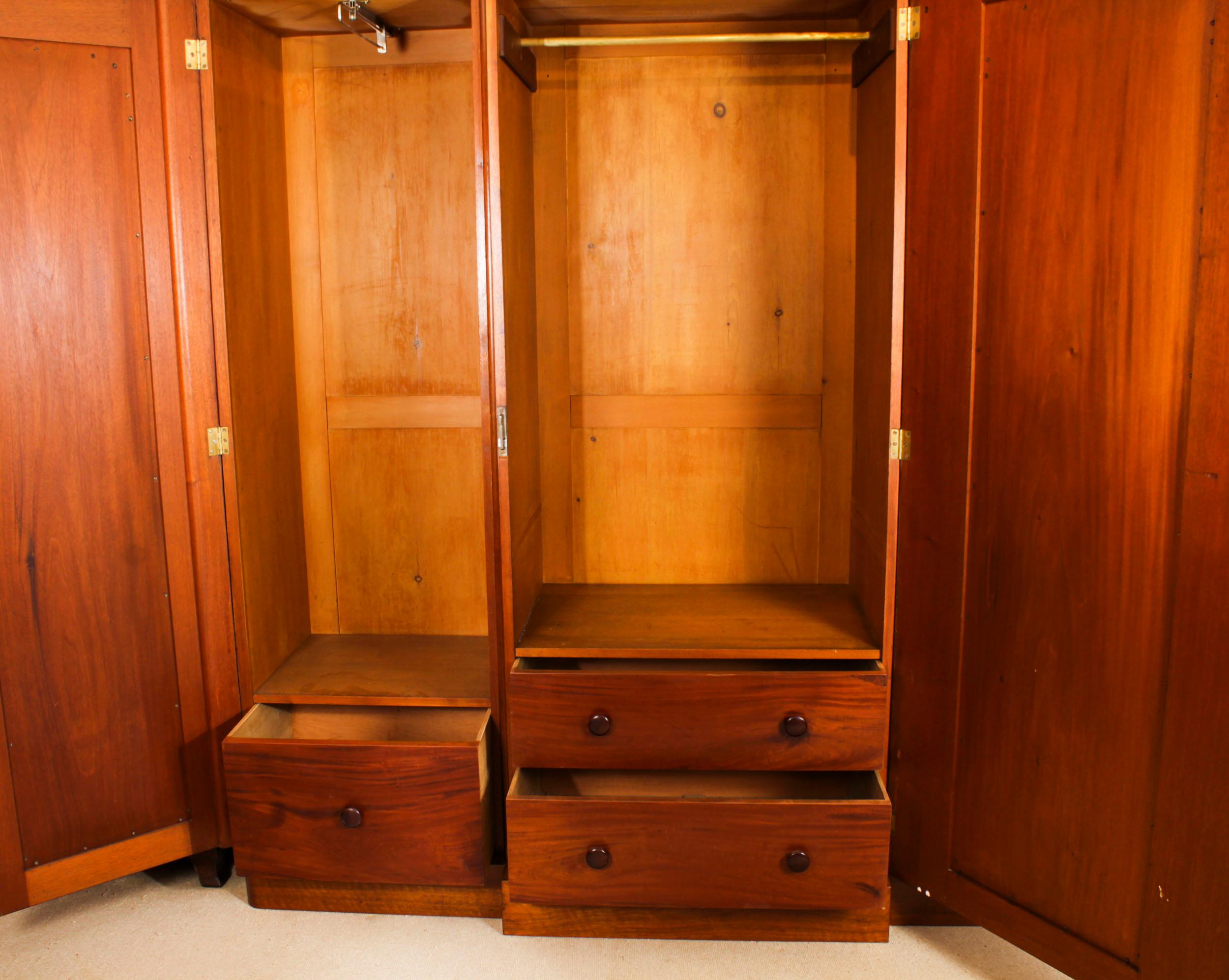 Antique Victorian Breakfront Burr Walnut Wardrobe, 19th Century For Sale 6