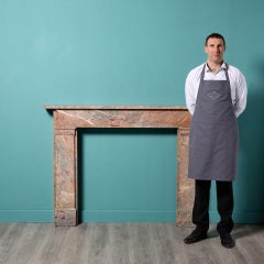 Antigua repisa de chimenea victoriana de mármol breccia