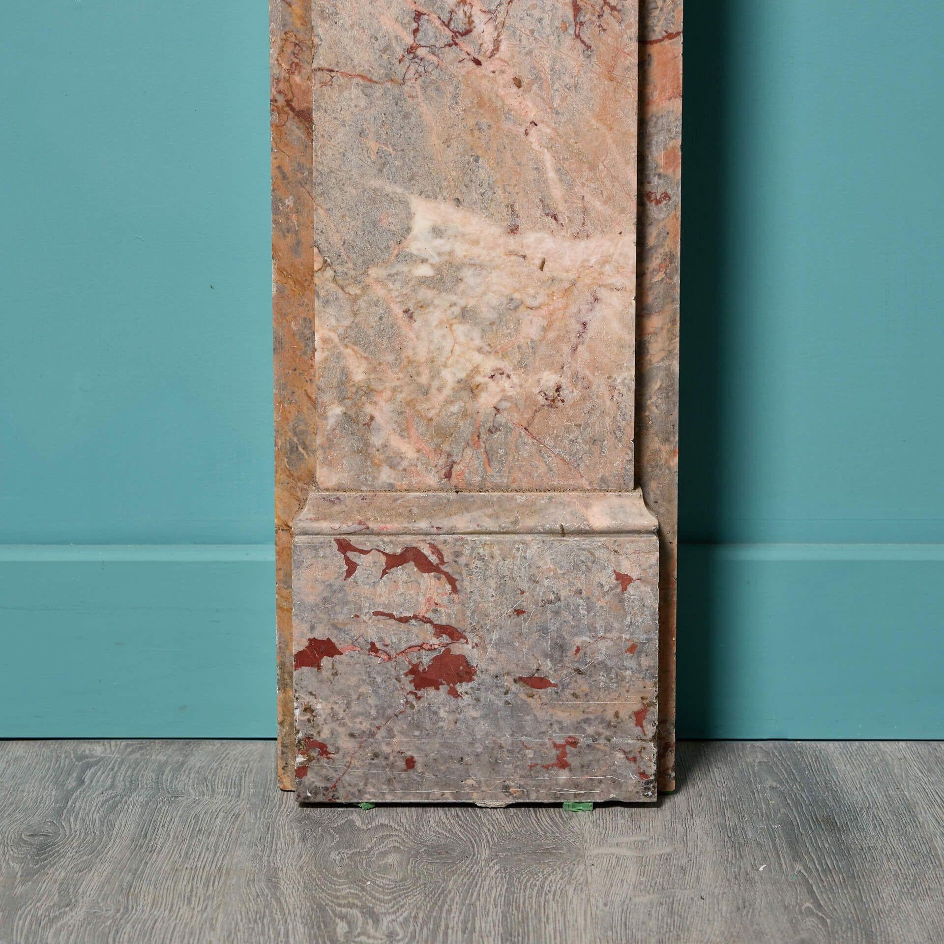 Antique Victorian Breccia Marble Fire Mantel In Fair Condition For Sale In Wormelow, Herefordshire